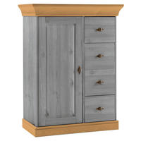 KOMMODE  in 88/117/45 cm  - Laugenfarbig/Grau, ROMANTIK / LANDHAUS, Holz/Metall (88/117/45cm) - Boxxx