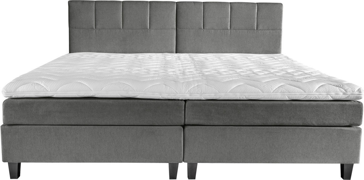 BOXSPRINGBETT 240/200 cm  in Grau  - Wengefarben/Grau, Trend, Holz/Textil (240/200cm) - Esposa
