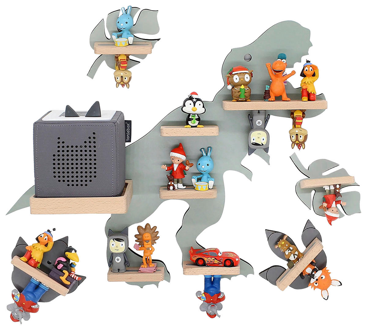 KINDERREGAL  - Grün, Modern, Holzwerkstoff (52/44/19cm) - MID.YOU