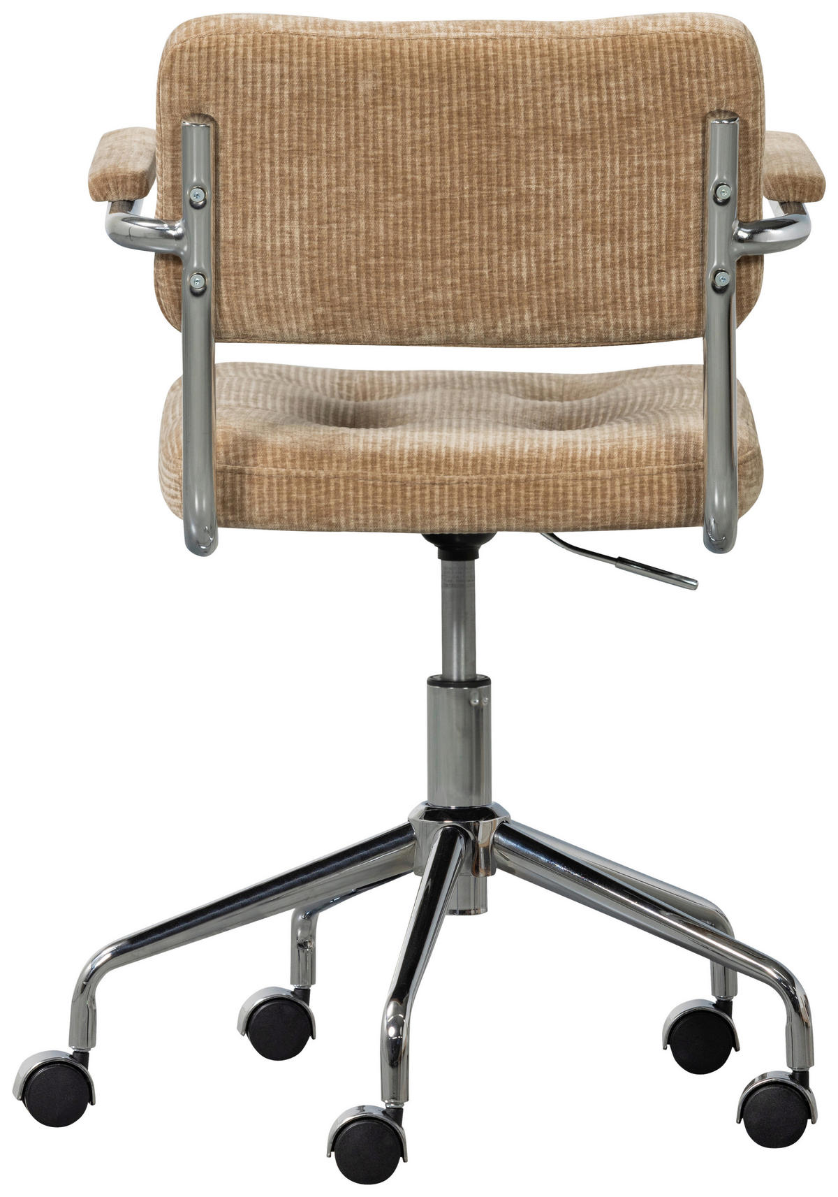 DREHSTUHL gerippt Sandfarben  - Sandfarben/Chromfarben, MODERN, Kunststoff/Textil (54/87/60cm) - Livetastic