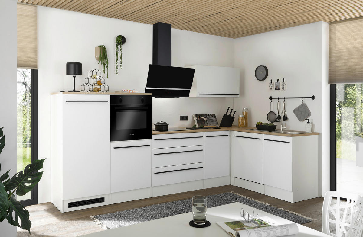 KÜCHENLEERBLOCK   in Weiß  - Weiß/Eiche Artisan, Basics, Holzwerkstoff/Kunststoff (320/200/60cm) - MID.YOU