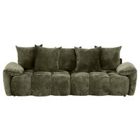 BIG SOFFA i chenille mörkgrön  - svart/mörkgrön, Design, textil/plast (265/67/130cm) - home24