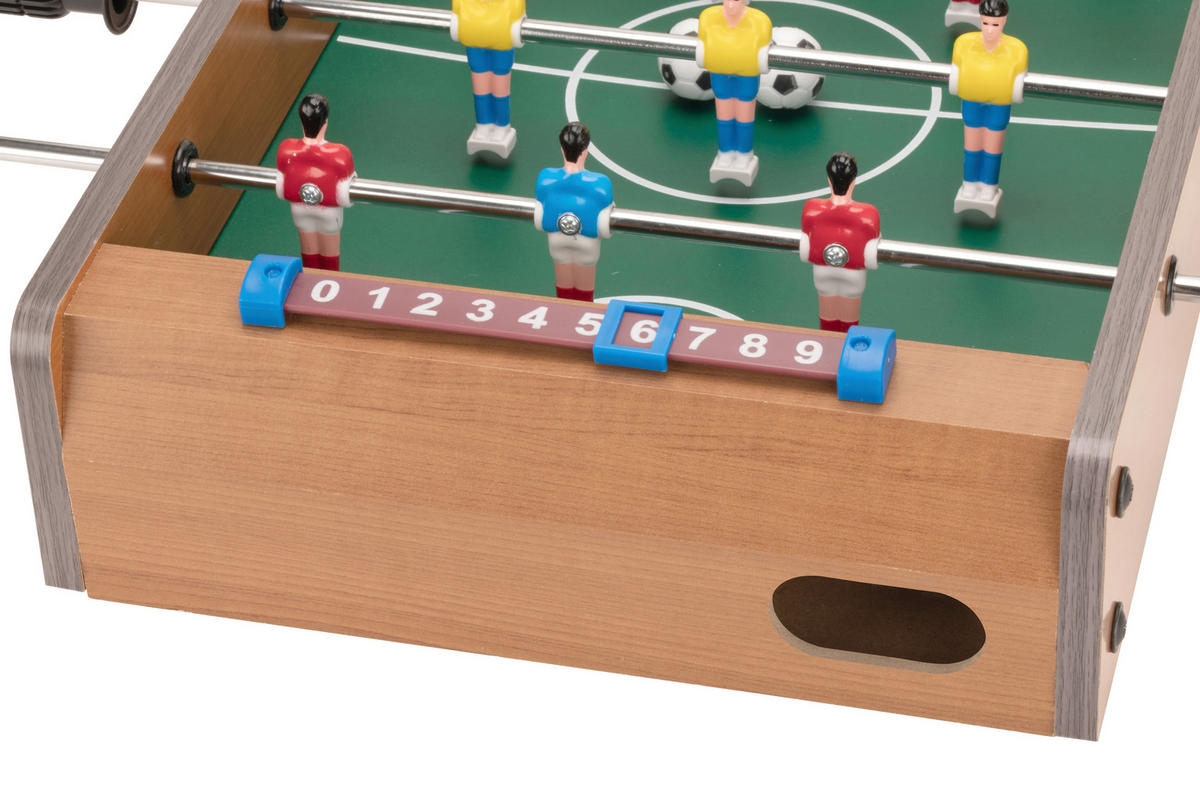 STOLNI NOGOMET   - bijela/prirodne boje, Trend, drvo/metal (51/31/9,6cm) - Ambia Home