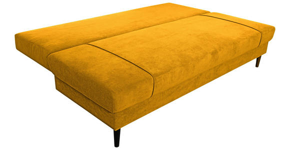 SCHLAFSOFA Webstoff Gelb - Gelb/Schwarz, KONVENTIONELL, Holz/Kunststoff (199/88/88cm) - Carryhome