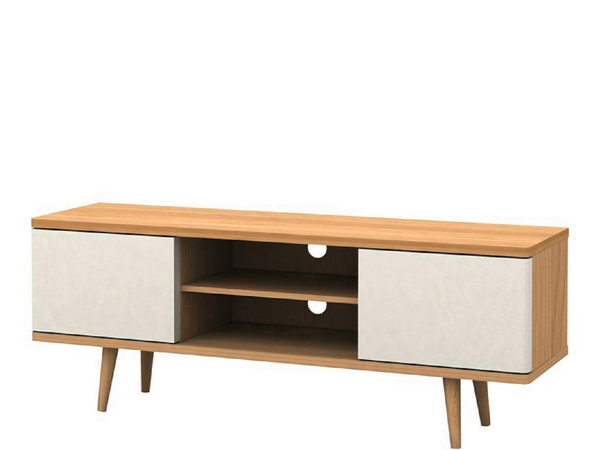 LOWBOARD Alandra  in 140/52/39 cm  - Eichefarben/Creme, Design, Holzwerkstoff (140/52/39cm) - MID.YOU