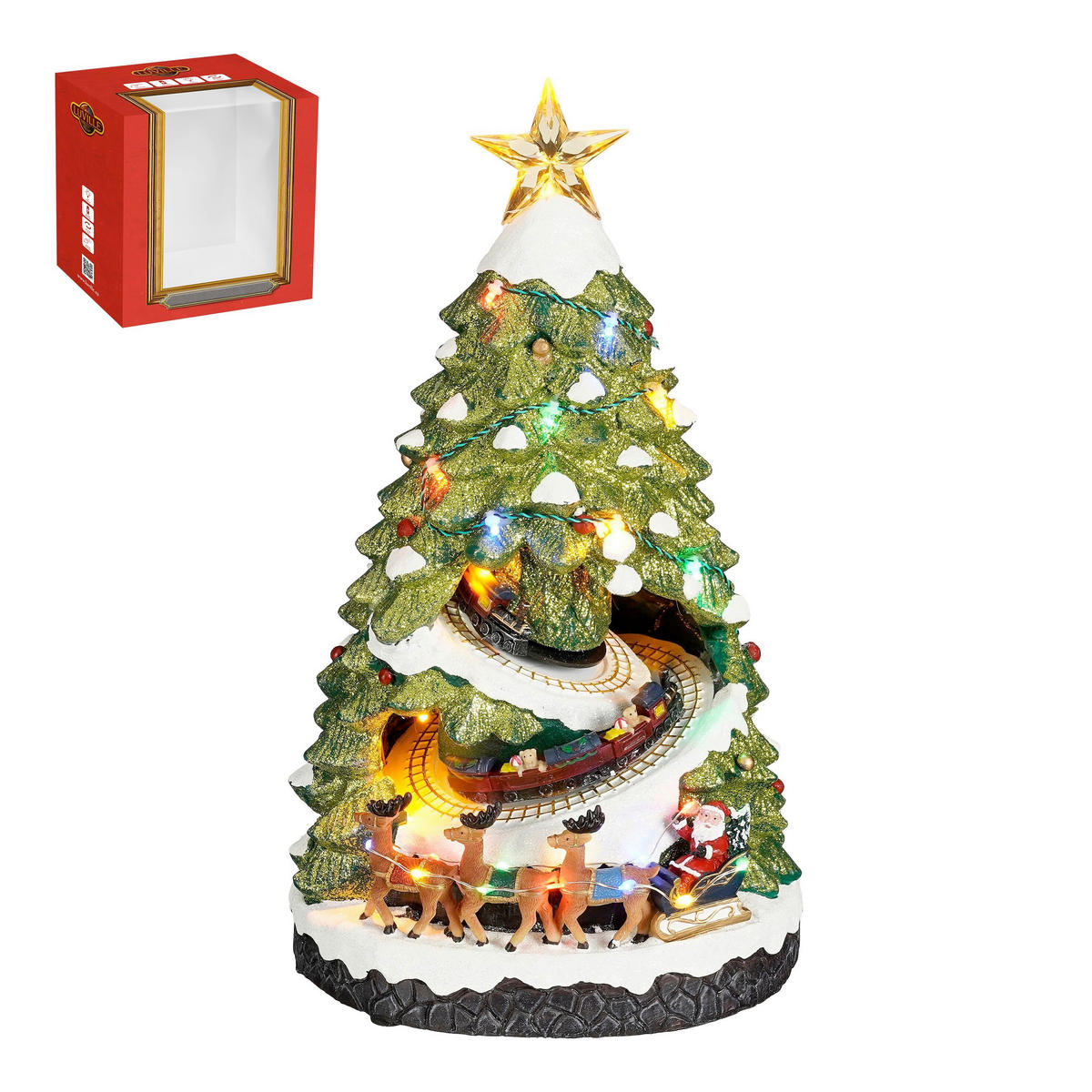 KARÁCSONYI FIGURA - többszínű, Basics, műanyag (22/21/39cm)