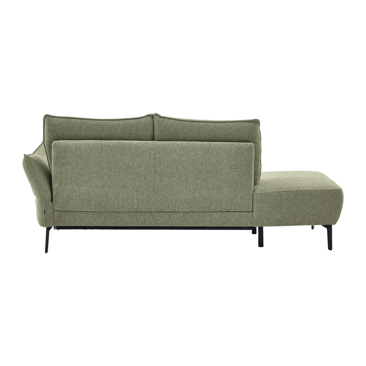 RÉCAMIERE Chenille Grün  - Schwarz/Grün, Konventionell, Textil/Metall (206/90/92cm) - Elegando