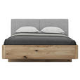 BETT 160/210 cm  in Grau, Eichefarben  - Eichefarben/Grau, Natur, Holz/Textil (160/210cm) - Valnatura