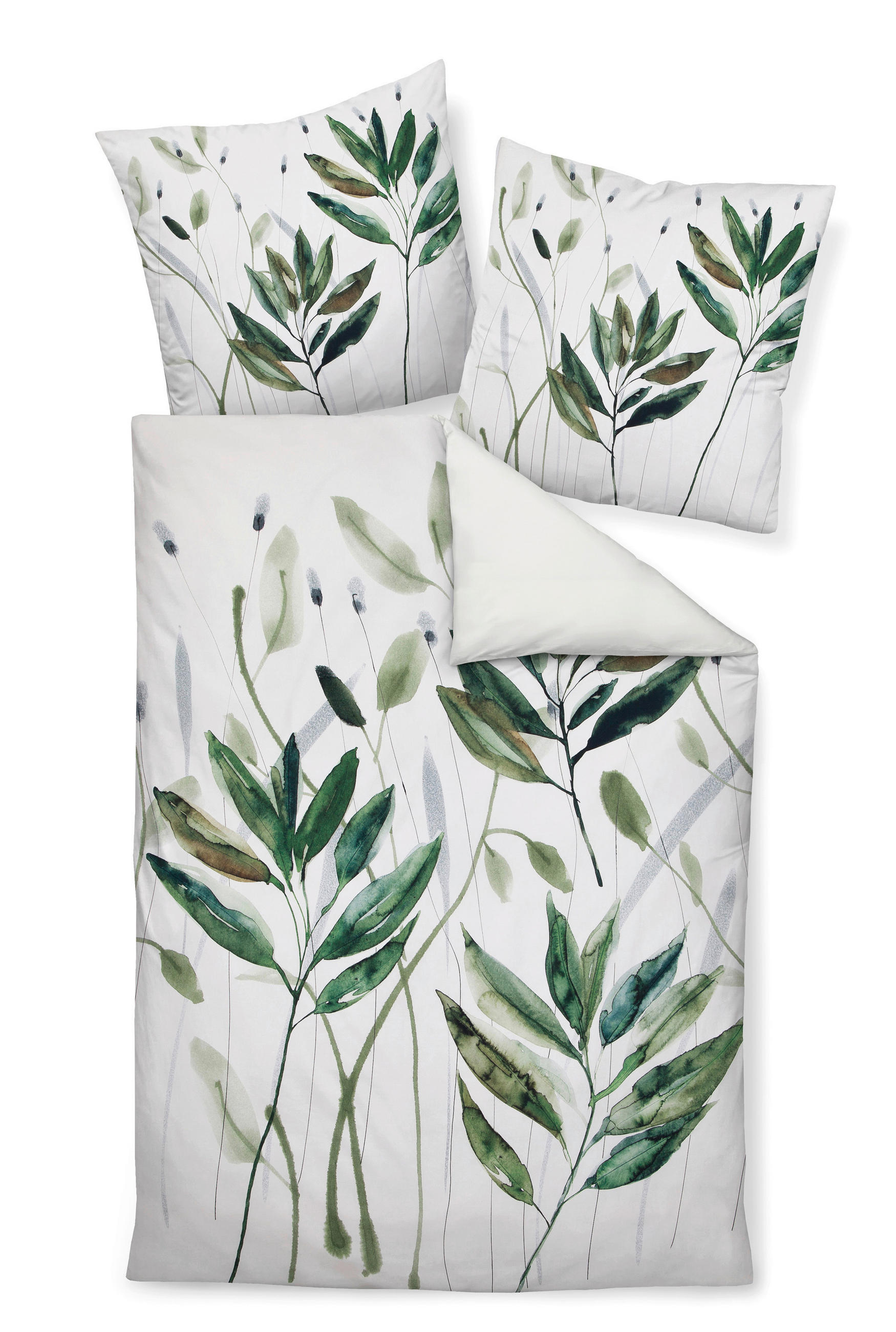 POSTELJINA 135/200 cm  MODERN ART  - bijela/zelena, Konvencionalno, tekstil (135/200cm) - Janine