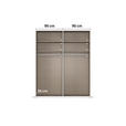 SCHWEBETÜRENSCHRANK  in Weiß  - Alufarben/Weiß, Basics, Holzwerkstoff/Metall (181/223/68cm) - Novel