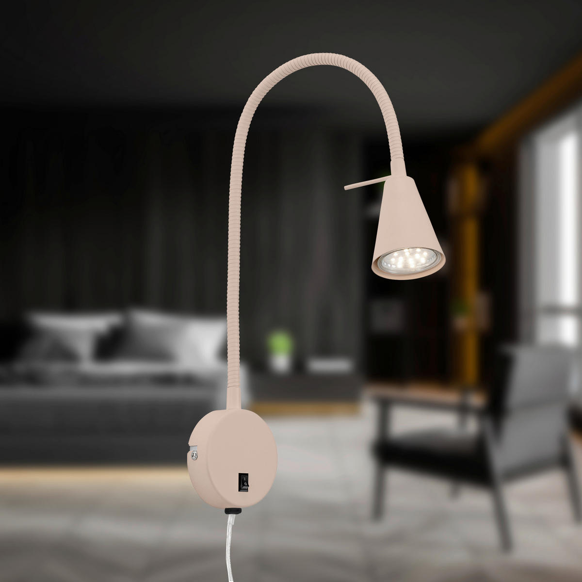 LED-WANDLEUCHTE 20.5/45 cm   - Beige, KONVENTIONELL, Metall (20.5/45cm) - Briloner