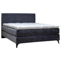 BOXSPRINGBETT 180/200 cm  in Anthrazit  - Anthrazit/Schwarz, KONVENTIONELL, Holz/Textil (180/200cm) - Sjöholm