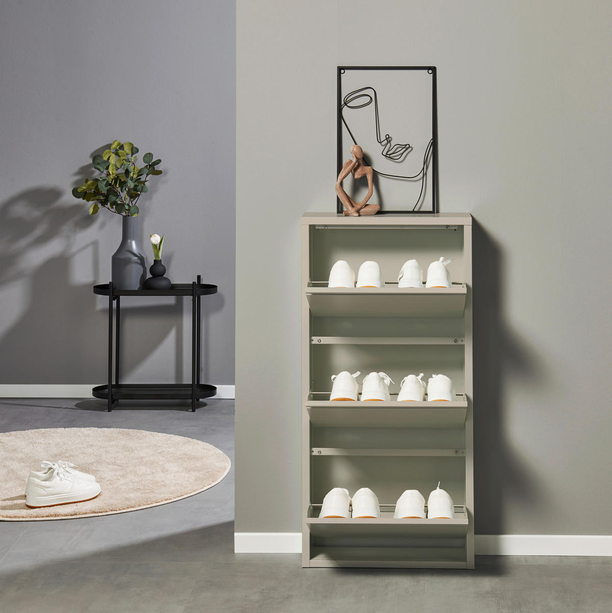 SCHUHKIPPER  in 51/104/16 cm  - Kaschmir, MODERN, Metall (51/104/16cm) - Boxxx