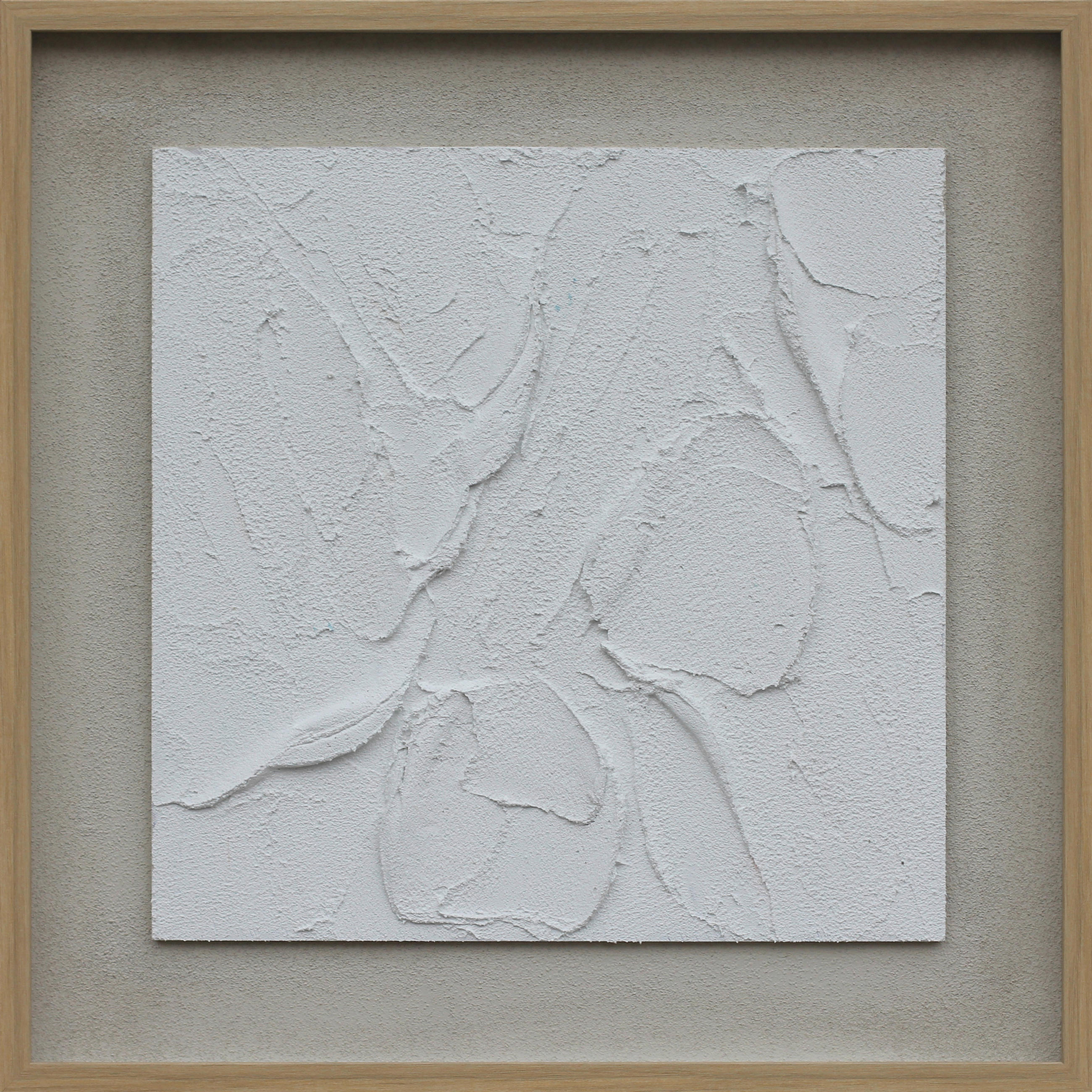 ÖLGEMÄLDE Abstraktes 55/55 cm  - Weiß/Kieferfarben, Trend, Holzwerkstoff/Kunststoff (55/55cm) - Monee