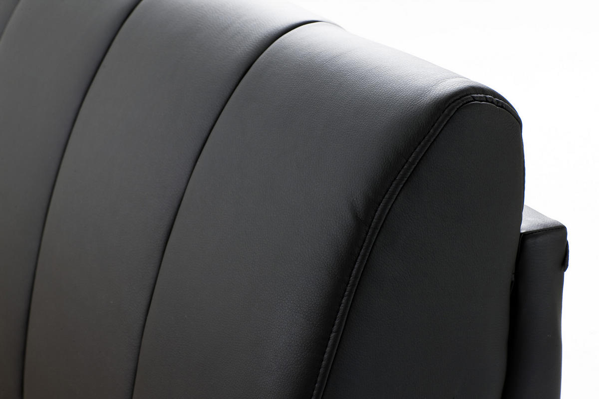 POLSTERBETT 180/200 cm  in Schwarz  - Chromfarben/Schwarz, Design, Holz/Textil (180/200cm) - Livetastic