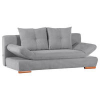SCHLAFSOFA in Flachgewebe Grau  - Buchefarben/Grau, Design, Holz/Textil (200/75/92cm) - Livetastic