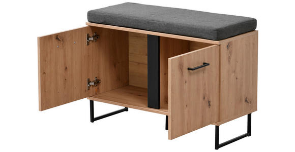 GARDEROBE 4-teilig  in 180/194,5/35 cm  - Schwarz/Eiche Artisan, Basics, Holzwerkstoff (180/194,5/35cm) - Carryhome