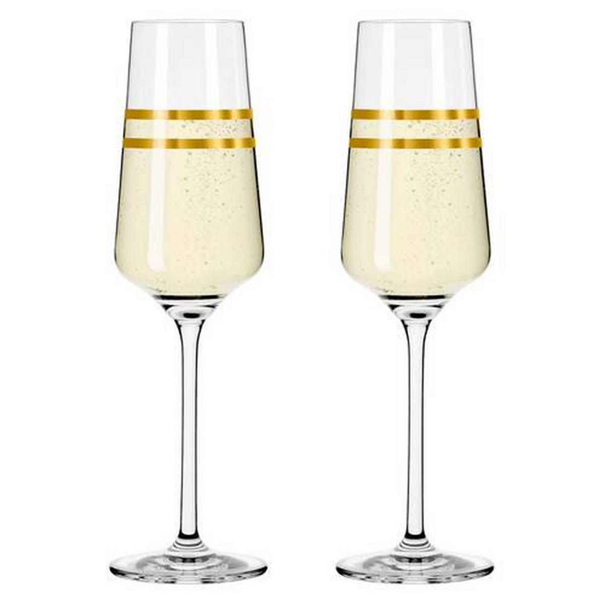 CHAMPAGNERGLAS Celebration Deluxe 230 ml 2-teilig  - Goldfarben, Glas (0,23cm) - Ritzenhoff