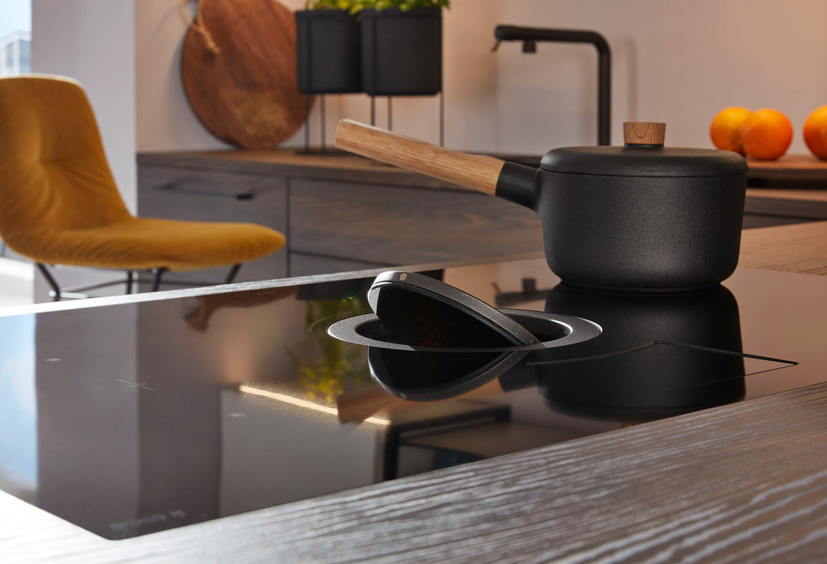 EINBAUKÜCHE ARTWOOD  - Nussbaumfarben/Weiß, Design, Holzwerkstoff/Kunststoff - Nolte Küchen
