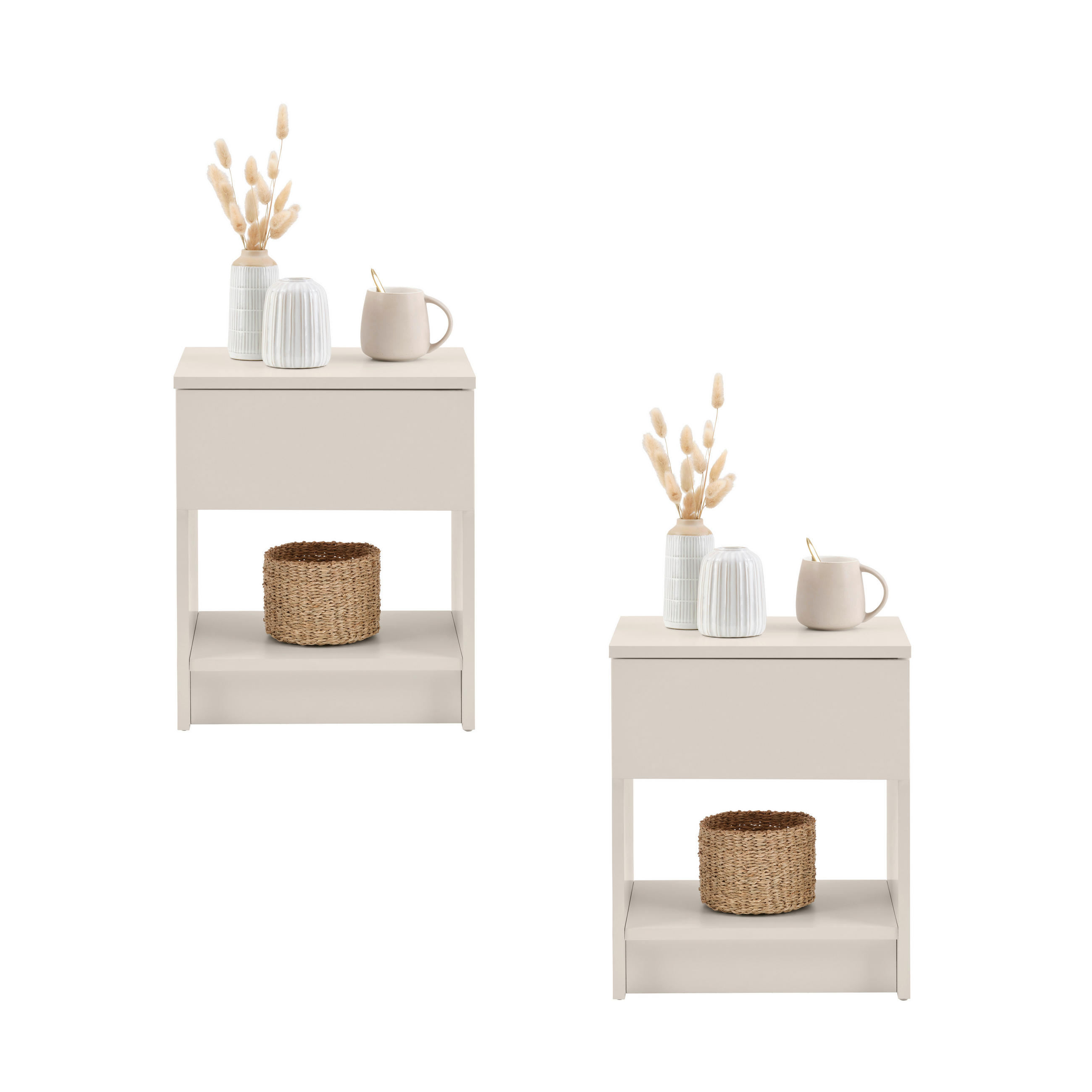 Nachtkästchen Ribe Kaschmir 1 Lade, B: 40 cm