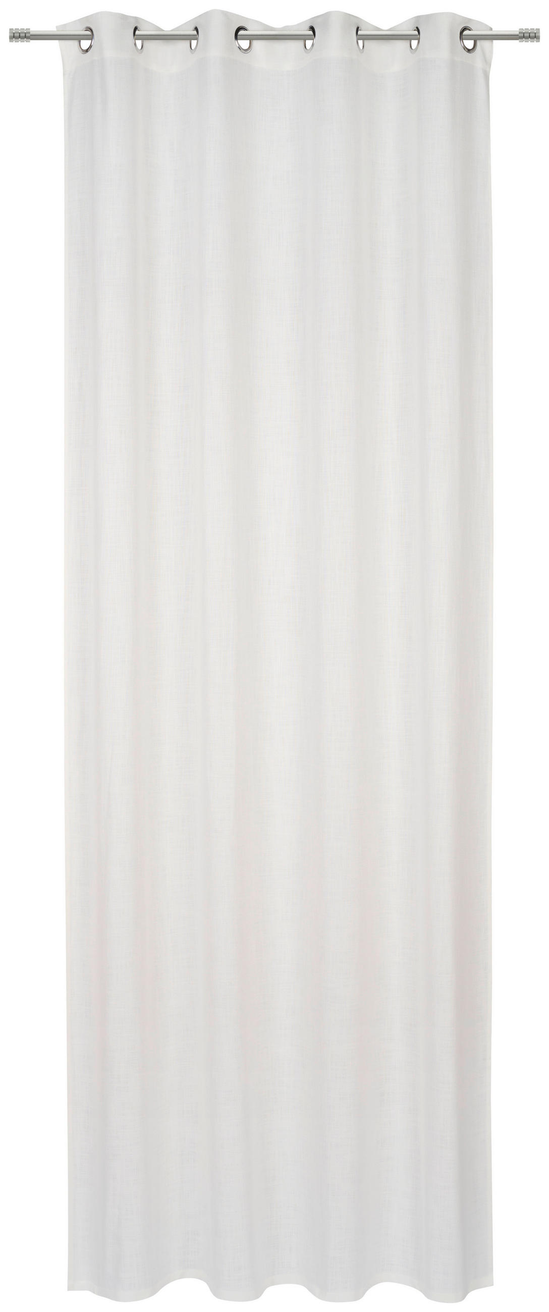 ZÁVĚS S OČKY, neprůsvitné, 135/270 cm - bílá, Basics, textil (135/270cm) - Esposa