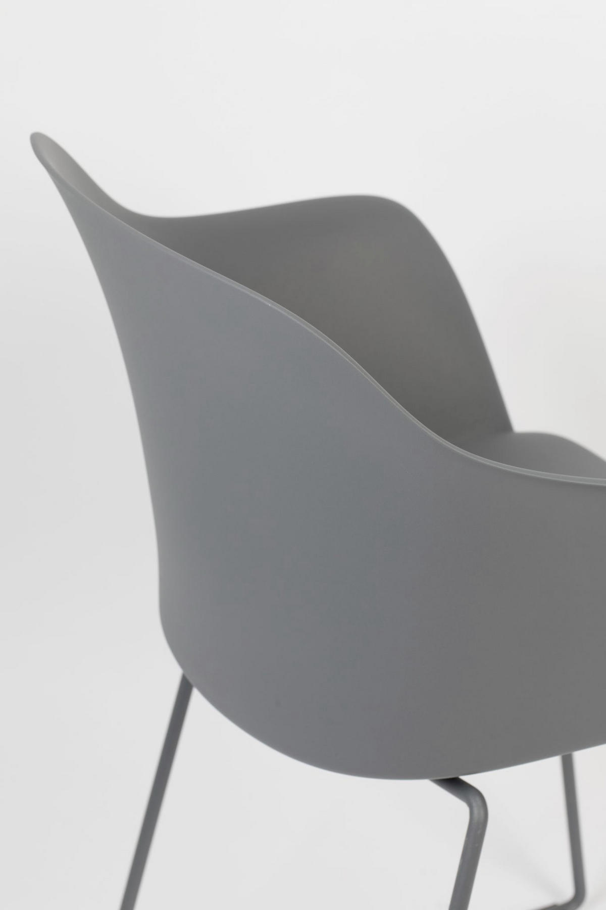 ARMLEHNSTUHL  in softmatt  - Grau, Trend, Kunststoff/Metall (58/81,5/54cm) - Livetastic
