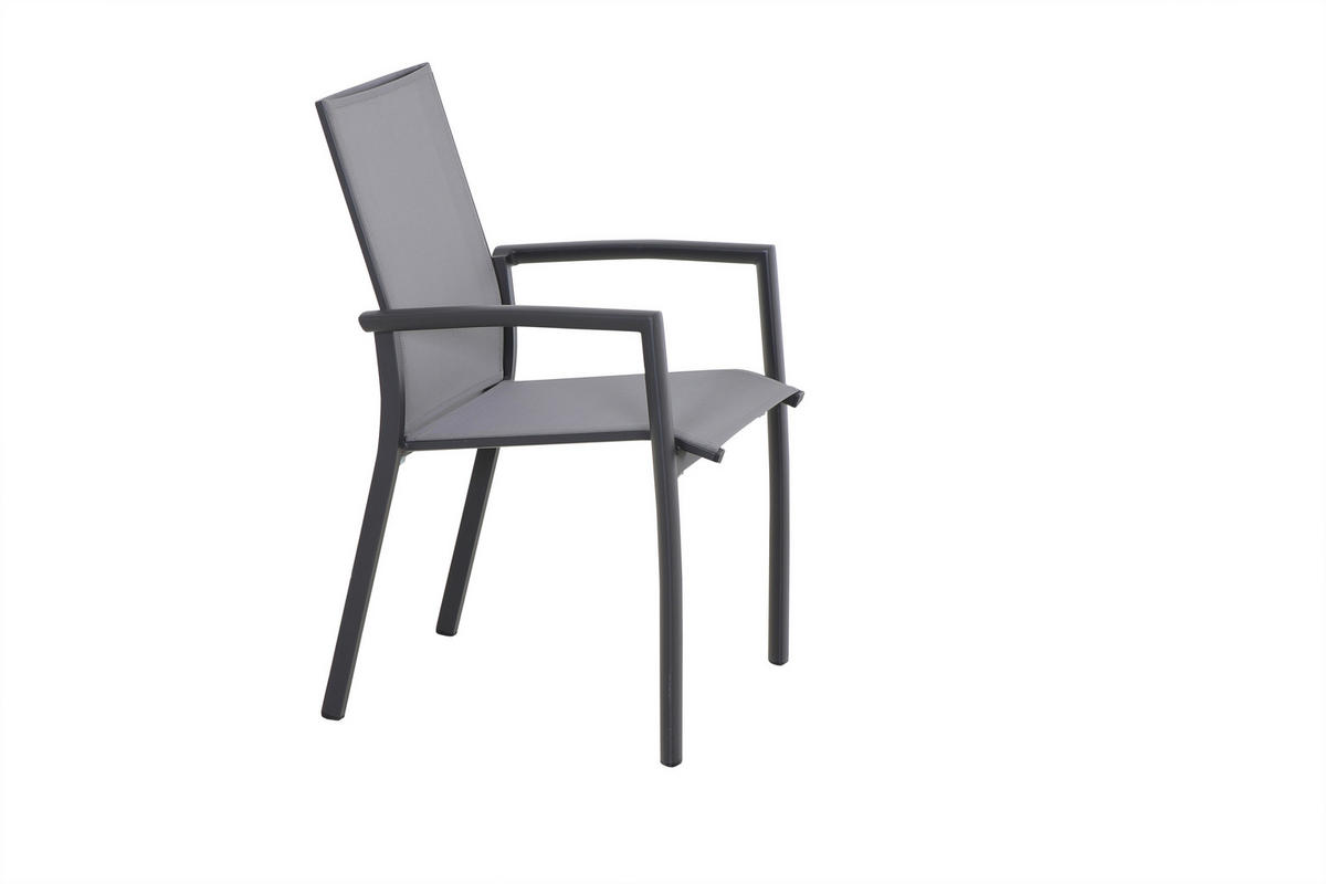 LOUNGEGARNITUR Aluminium  - Anthrazit, Basics, Kunststoff/Textil (100/74/220cm) - Siena Garden