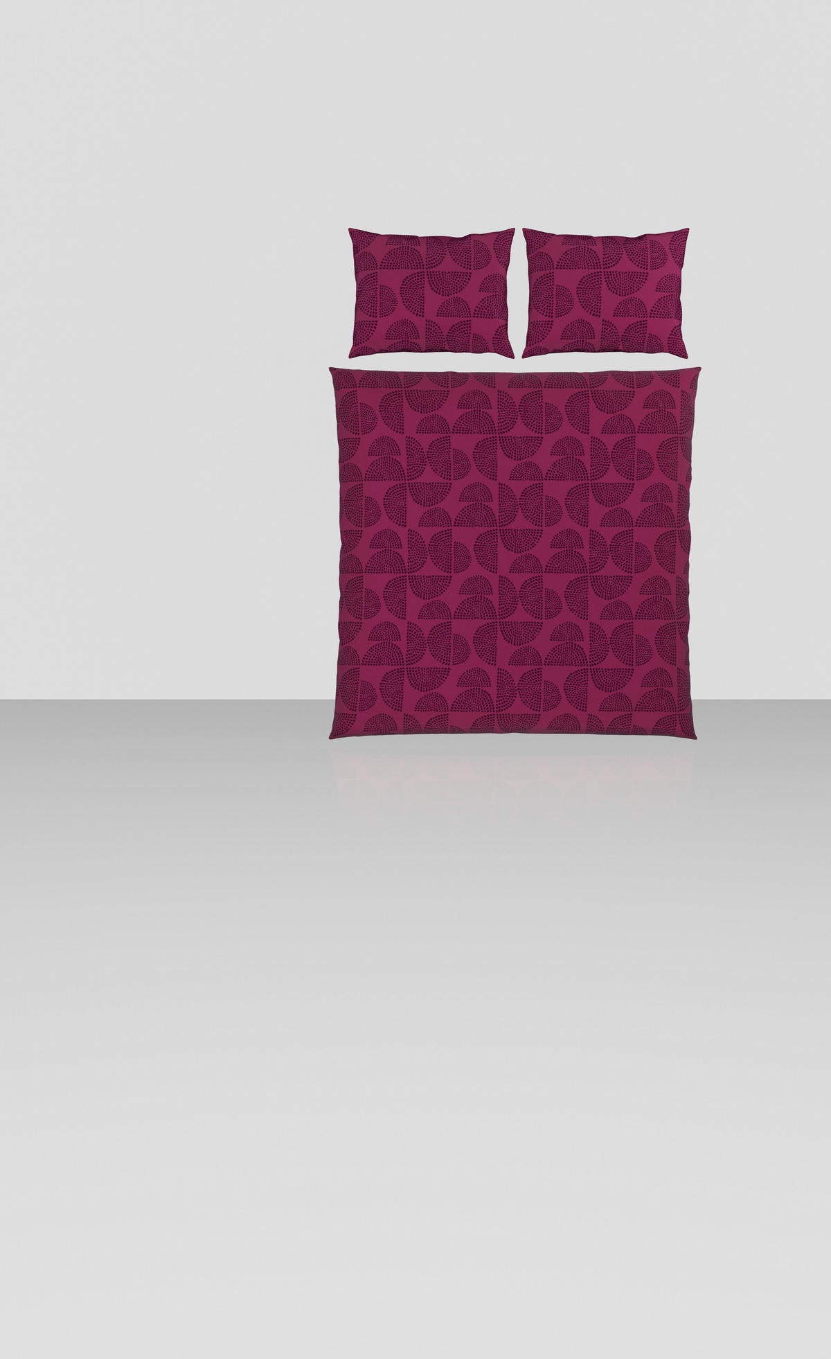 POSTELJNINA 140/200 cm saten večbarvno, bordo  - večbarvno/bordo, Konvencionalno, tekstil (140/200cm) - Novel