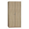DREHTÜRENSCHRANK in Sonoma Eiche  - Silberfarben/Sonoma Eiche, Basics, Holzwerkstoff/Kunststoff (91/197/54cm) - Boxxx