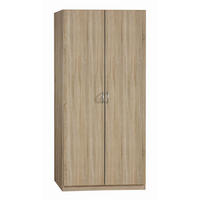 DREHTÜRENSCHRANK in Sonoma Eiche  - Silberfarben/Sonoma Eiche, Design, Holzwerkstoff/Kunststoff (91/197/54cm) - Boxxx