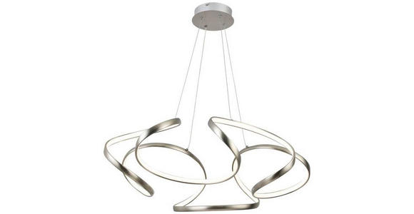 LED-HÄNGELEUCHTE 70/120 cm  - Silberfarben/Alufarben, Design, Kunststoff/Metall (70/120cm) - Ambiente