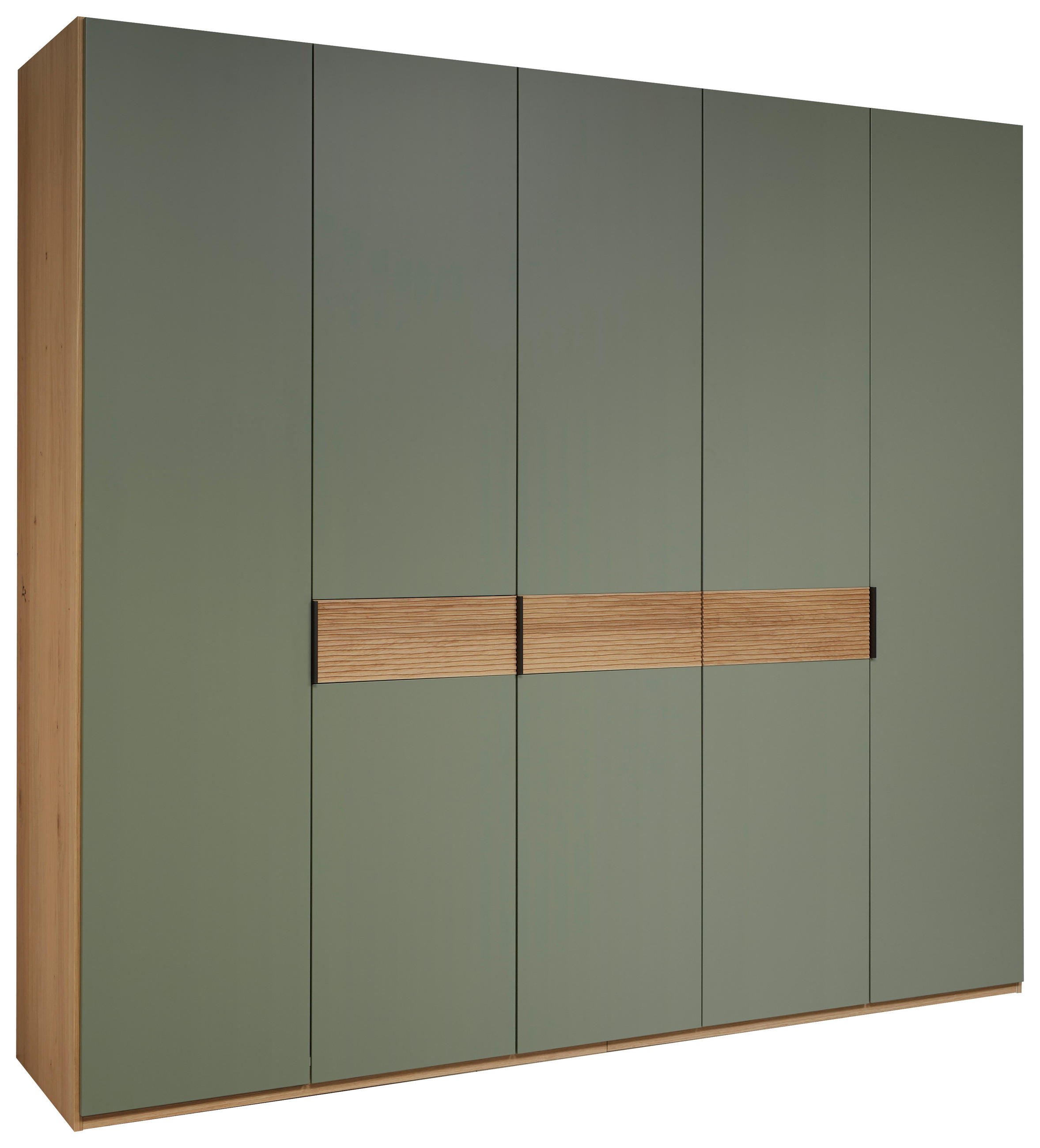 DREHTÜRENSCHRANK in Olivgrün, Eichefarben  - Eichefarben/Anthrazit, Design, Holz/Holzwerkstoff (249,6/229,4/59,5cm) - Dieter Knoll