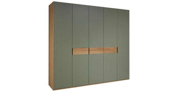 DREHTÜRENSCHRANK  in Eichefarben, Olivgrün  - Eichefarben/Anthrazit, Design, Holz/Holzwerkstoff (249,6/229,4/59,5cm) - Dieter Knoll