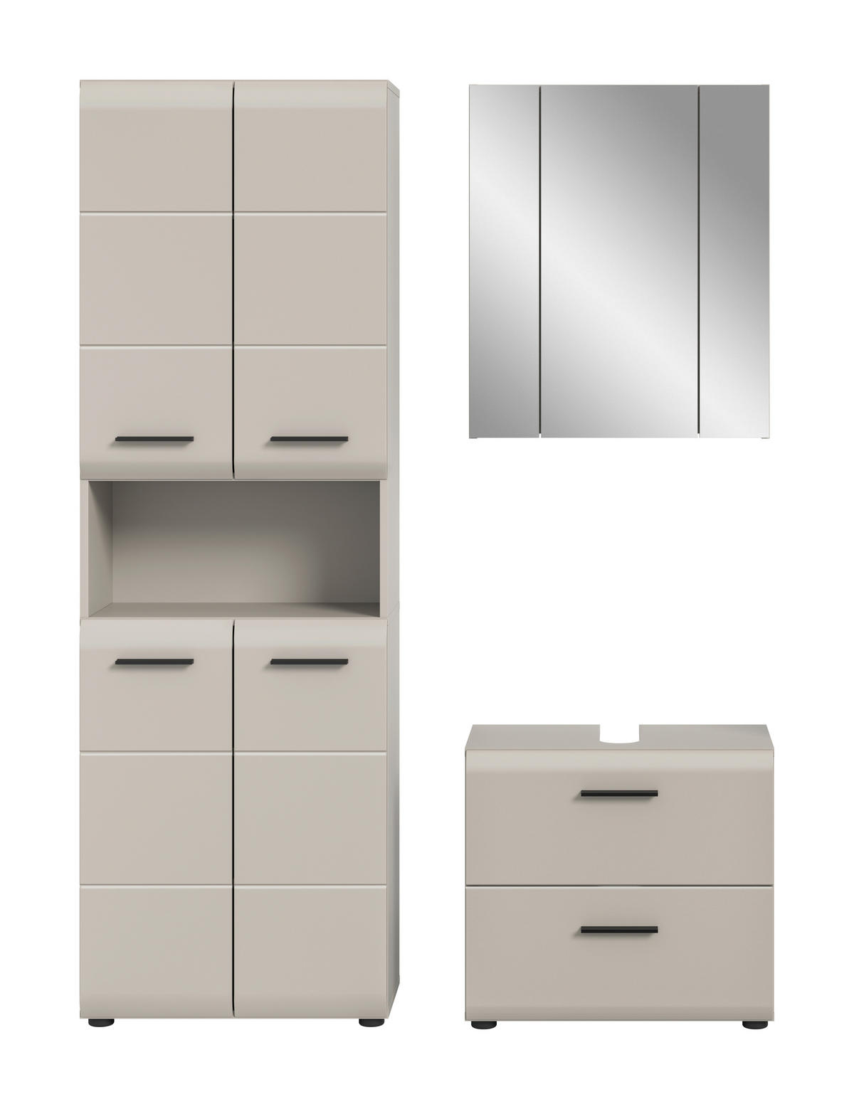 BADRUM 120 cm  - svart/kashmir, Trend, trämaterial/glas (120cm) - MID.YOU