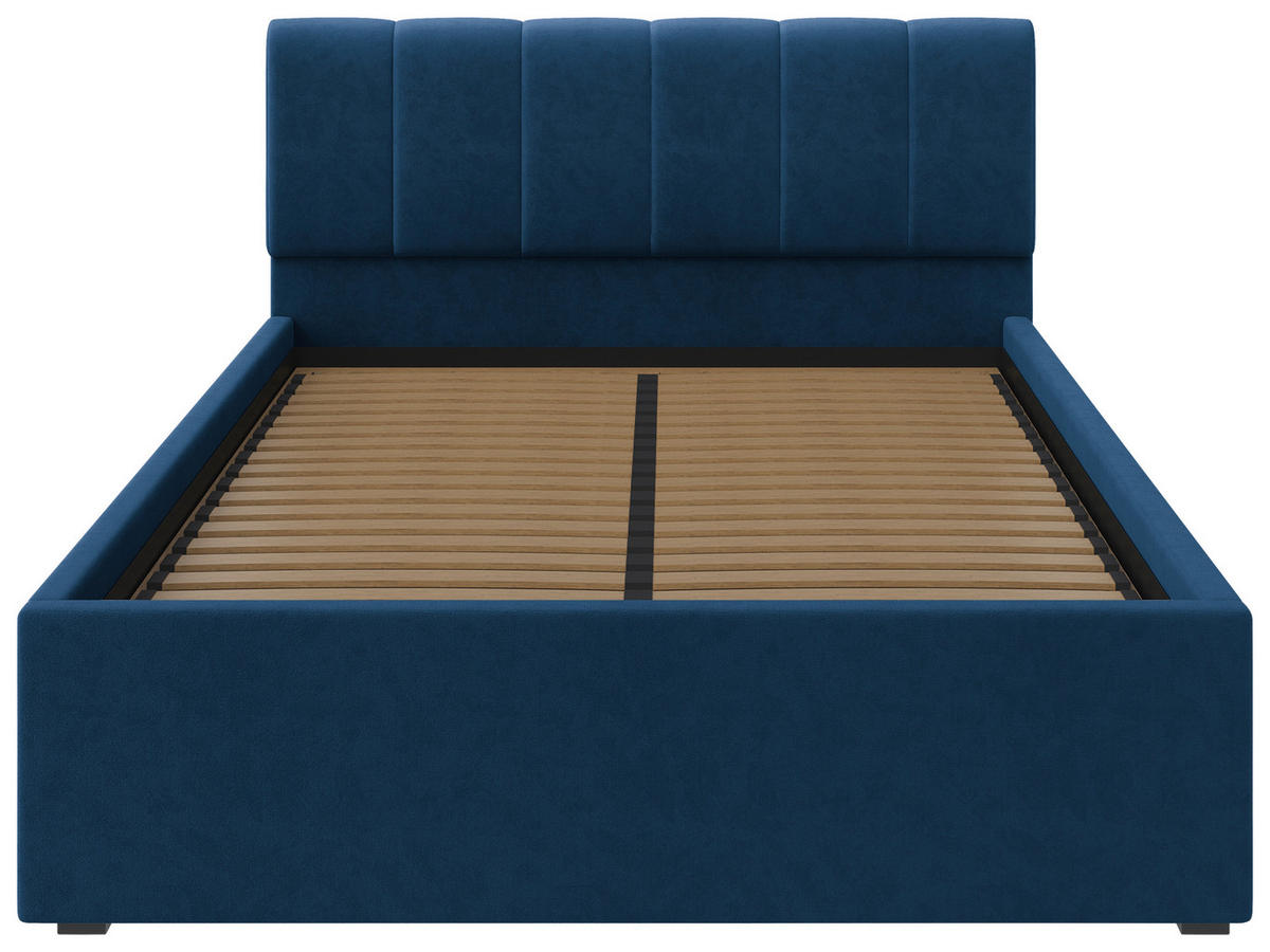POLSTERBETT Lattenrost, Bettkasten Royalblau 140/200 cm  - Royalblau/Schwarz, Design, Holz/Kunststoff (140/200cm) - Stylife
