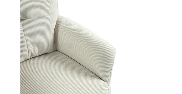 ARMLEHNSTUHL in Eisen Cord - Creme/Schwarz, Design, Textil/Metall (60/95/67cm) - Novel
