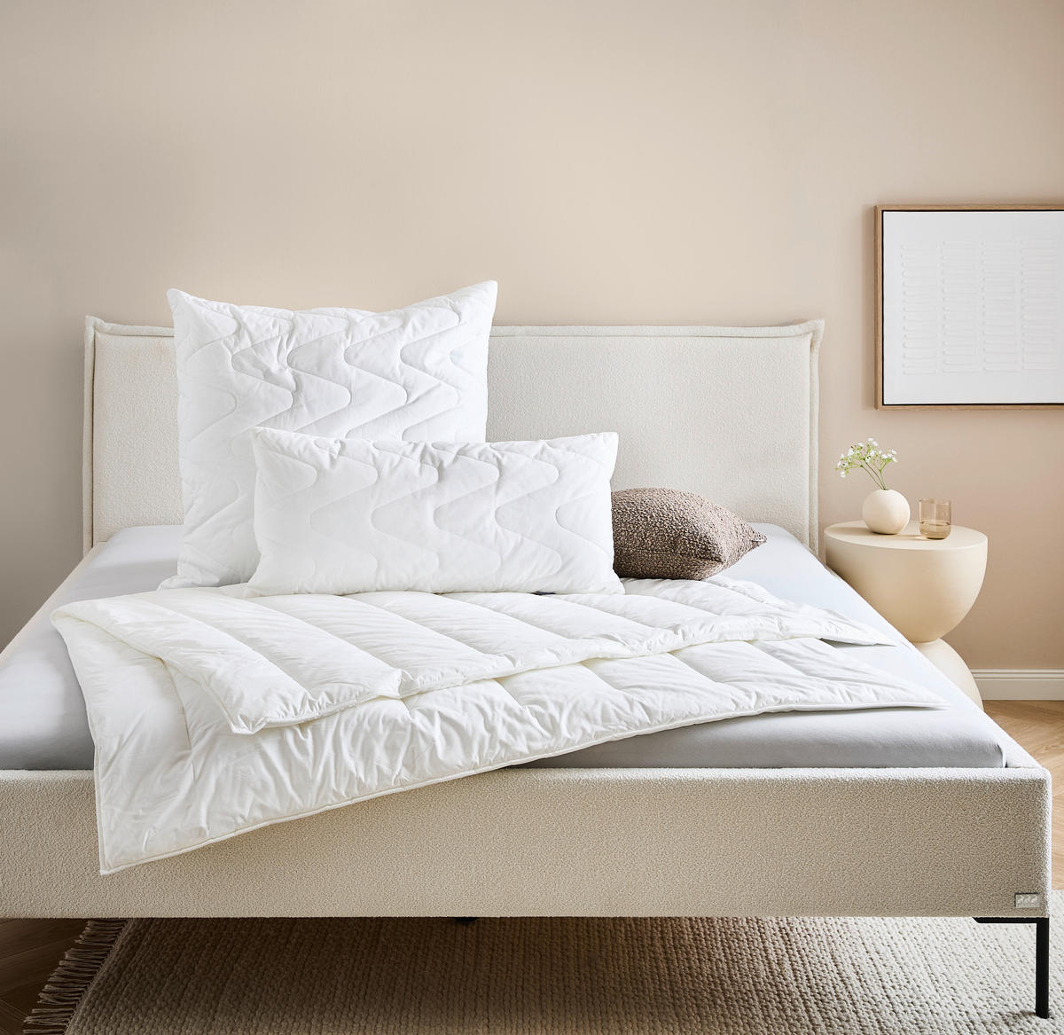 CELOROČNÍ PŘIKRÝVKA, 135/200 cm, polyester - bílá, Design, textil (135/200cm) - Centa-Star