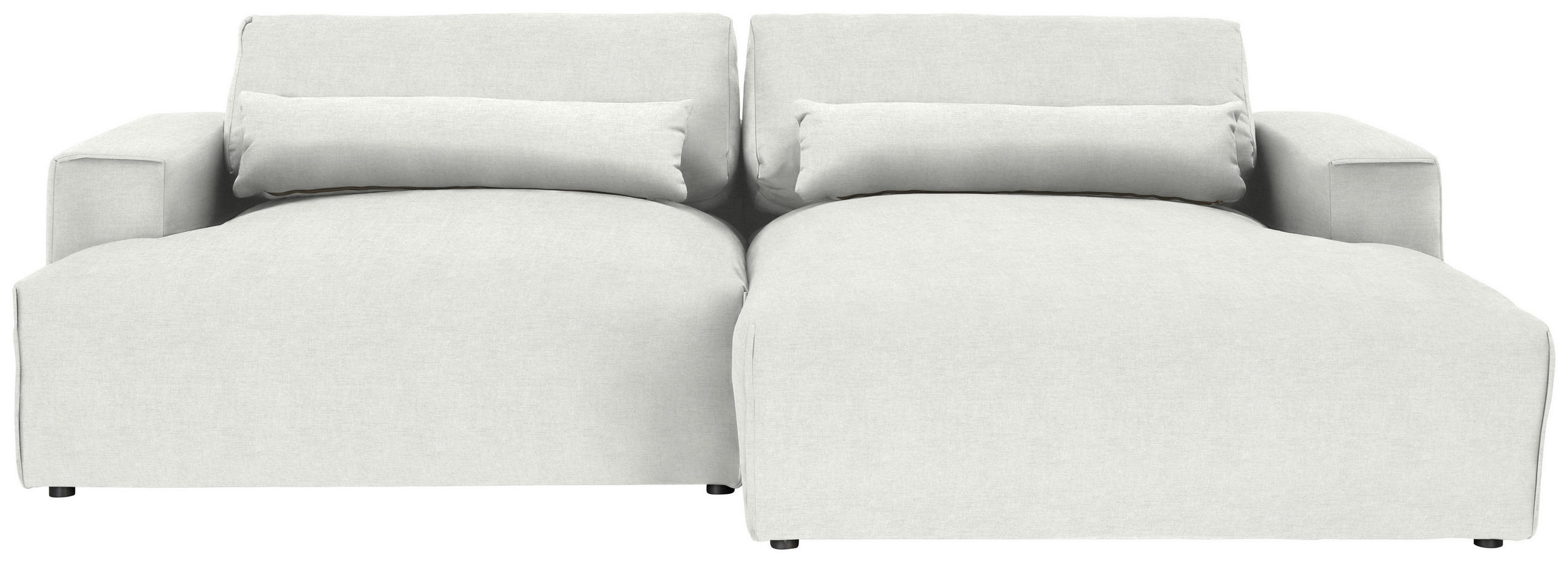 ECKSOFA Struktur Weiss  - Weiss/Schwarz, Design, Kunststoff/Textil (267/187cm) - Stylife