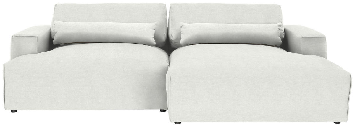 ECKSOFA Struktur Weiss  - Weiss/Schwarz, Design, Kunststoff/Textil (267/187cm) - Stylife
