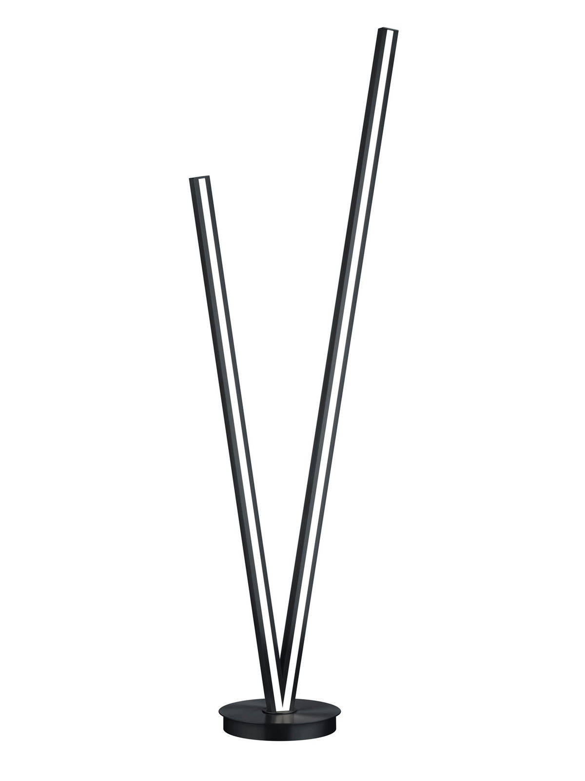 LED-STEHLEUCHTE Cicanto 54/172,5 cm   - Schwarz, Design, Metall (54/172,5cm) - Cinque