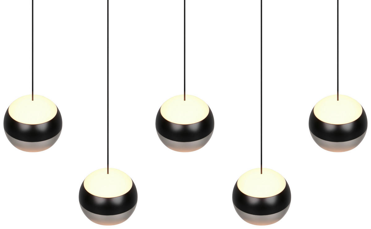 LED-HÄNGELEUCHTE 100/10,5/200 cm  - Schwarz/Nickelfarben, Design, Metall (100/10,5/200cm) - Trio Leuchten