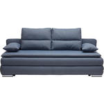SCHLAFSOFA in Webstoff Blau, Grau  - Blau/Silberfarben, KONVENTIONELL, Kunststoff/Textil (207/94/90cm) - Venda