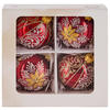 CHRISTBAUMKUGEL-SET 6 cm 4-teilig  - Rot, LIFESTYLE, Glas/Metall (6cm) - X-Mas