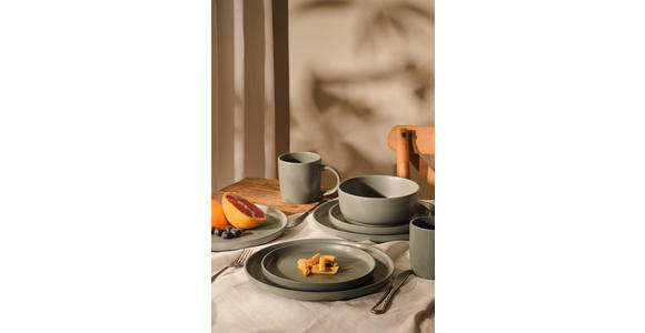 KOMBISERVICE Grün Salerno 16-teilig 4 Personen  - Grün, Trend, Keramik - Novel