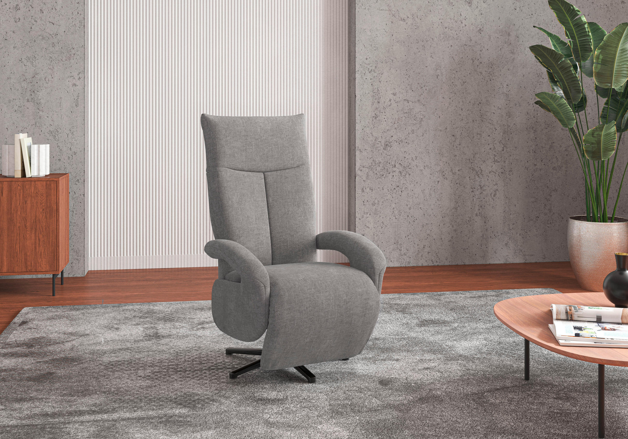 SESSEL in Flachgewebe Hellgrau  - Hellgrau/Schwarz, KONVENTIONELL, Textil/Metall (74/112/82cm) - Sit & More