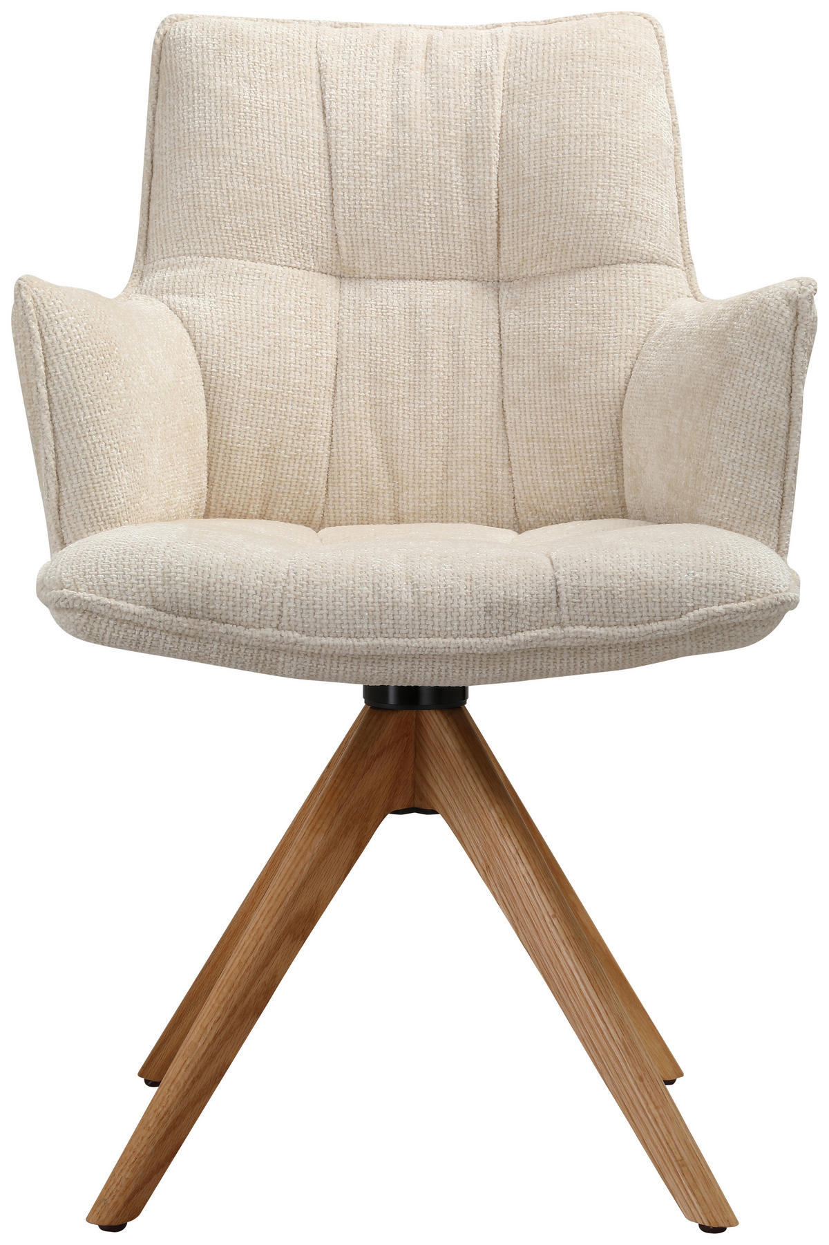 ARMLEHNSTUHL  in Eisen Chenille  - Eichefarben/Beige, Design, Holz/Textil (59,5/88,5/63cm) - Novel
