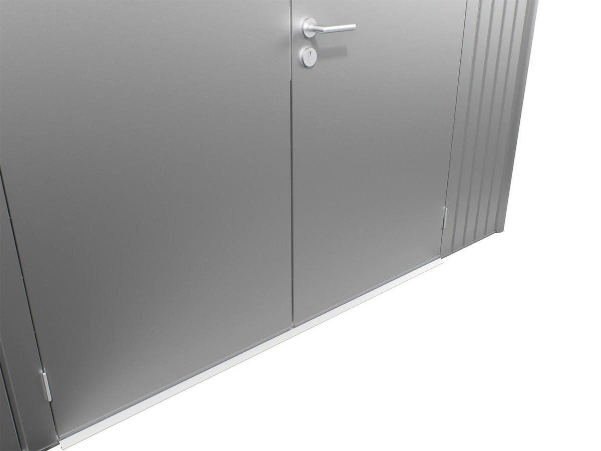 GERÄTEHAUS 180/218/222 cm  - Grau, Design, Metall (180/218/222cm) - Biohort