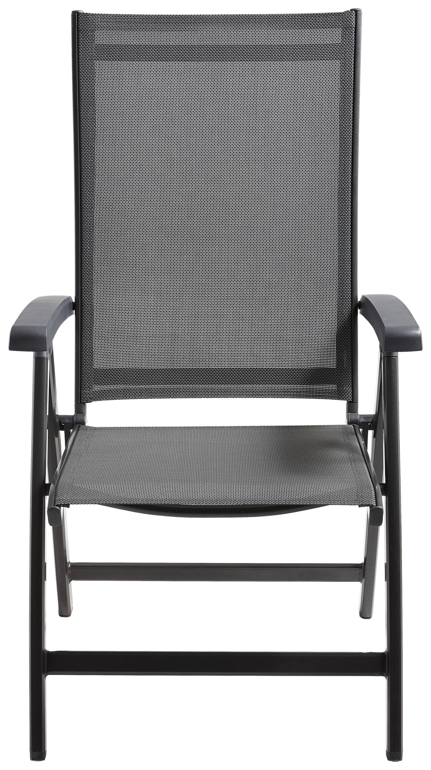 GARTENKLAPPSESSEL in Metall, Textil Anthrazit, Silberfarben  - Anthrazit/Silberfarben, Basics, Kunststoff/Textil (62/109/71cm) - Sieger