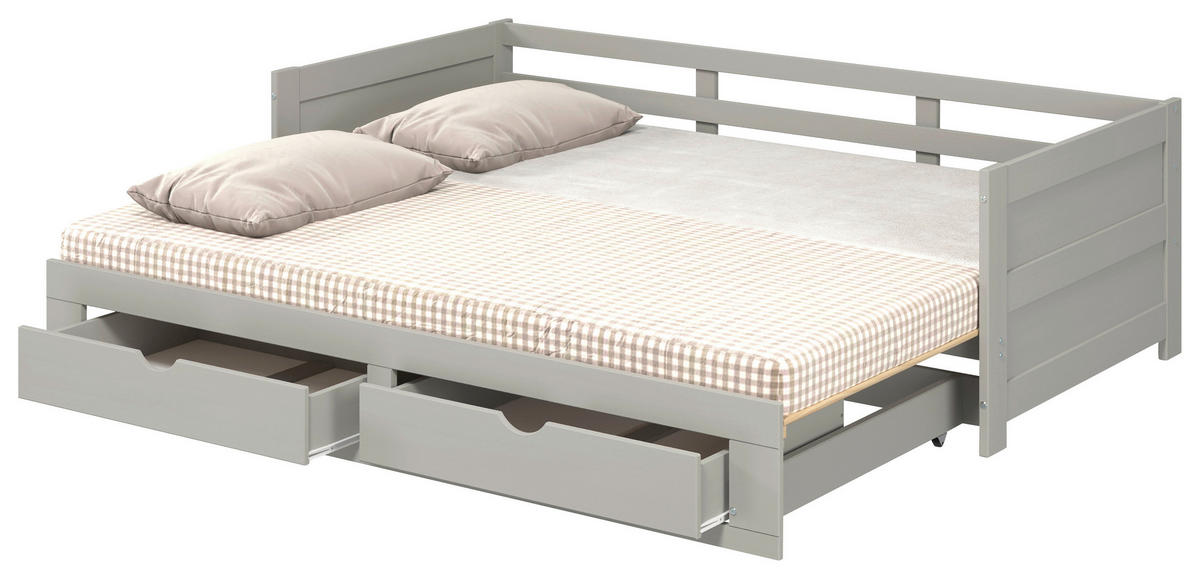 AUSZIEHBETT 200/100 cm Taupe  - Taupe/Naturfarben, Modern, Holz/Holzwerkstoff (200/100cm) - MID.YOU