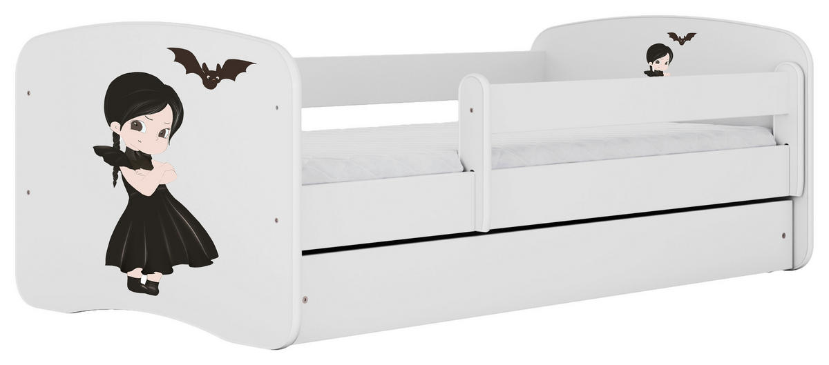 KINDER-/JUNIORBETT 80/160 cm  in Weiß  - Birkefarben/Weiß, MODERN, Holz/Holzwerkstoff (80/160cm) - MID.YOU